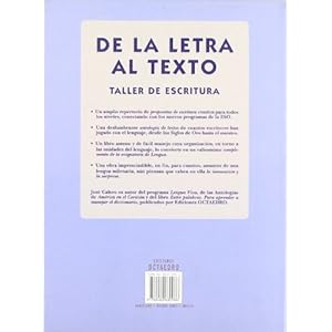 De la letra al texto: Taller de escritura (Cuadernos)
