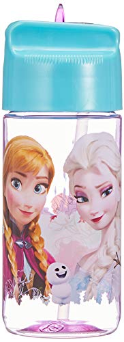 POS p:os - 24657088 - Gourde Disney Frozen Transparent avec Paille - env. 450 ML