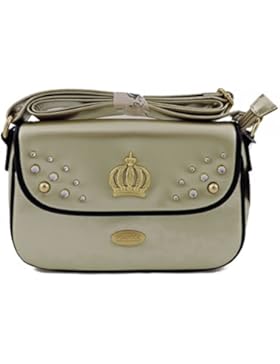POMPÖÖS by Harald Glööckler Tasche gold Umhängetasche Lack Strass neu