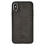 QUALITÄT: Hochwertig verarbeitetes Echtleder und gehärteter Kunststoff kombinieren elegantes Design und einen perfekten Rundumschutz Hülle für Ihr iPhone X / XS