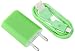 Produktbild Reido® (Grün) 2in1 Set Adapter + USB Datenkabel für Samsung I9505 GALAXY S4 LTE Galaxy S5 Galaxy I9300 S3/S4/S5/S5 Samsung S6 S6 Edge S5mini Galaxy S3mini / S4mini / S5mini Galaxy I9505 Galaxy S4 I9300 I9100 I8190 I9500 Micro-USB Ladegerät Ladekabel Netzteil (kein Original) (2in1 Grün Adapter+Kabel)
