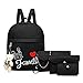 Produktbild KYJ Damenr Cksack 4 Teile/Satz Nette Liebe Gedruckt Frauen Pu-Leder Rucksäcke Teenager Schulter Schulrucksack Reisetasche Set
