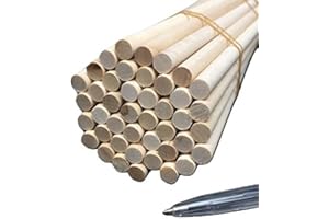 Trustleaf 10mm x 300mm Birch Hardwood Wooden Craft Sticks/Dowels - Seconds - Pack of 10 Dowels