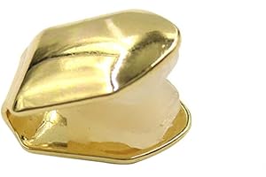 IOIUSKKU Hip Hop Removeable Single Tooth Cap Solid Funny Fake gold silver Funny Fake Teeth Halloween Parties