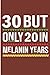 Produktbild 30 But Only 20 in Melanin Years: 30th Birthday Blank Lined Note Book