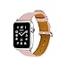 Produktbild Artistic9 Ersatz Uhrenarmband Zubehör für iWatch 38mm -22mm Retro Leder Bügel mit Silberschnalle Doppelschleife für Apple Watch Serie 1 2 3 38mm / Serie 4 40mm