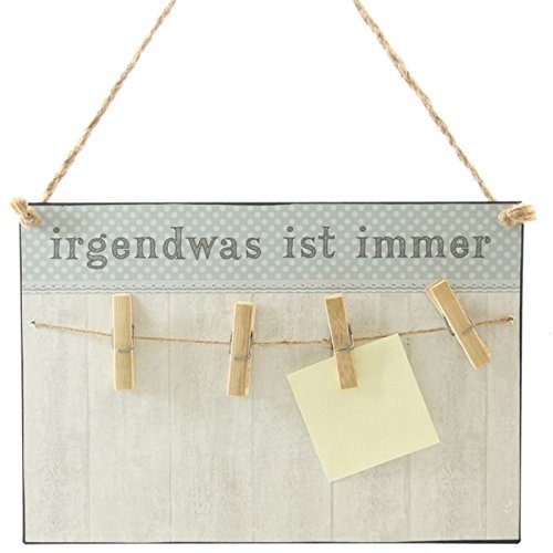 Memoboard aus Metall zum Hängen L 32 cm