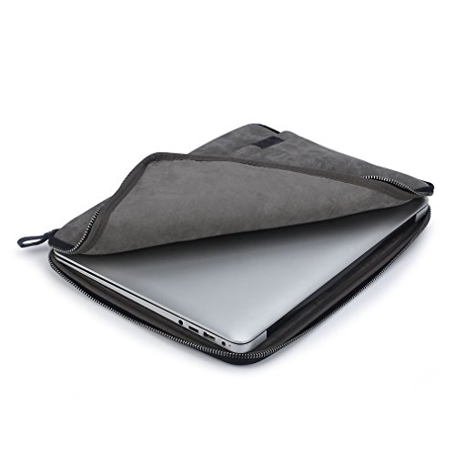 CAISON Hochwertiges Synthetik Leder Laptop Hülle Kasten Schutzhülle Tasche für 15.6″ Notebook Computer / 15″ Apple MacBook Pro Mit Retina Display - 5