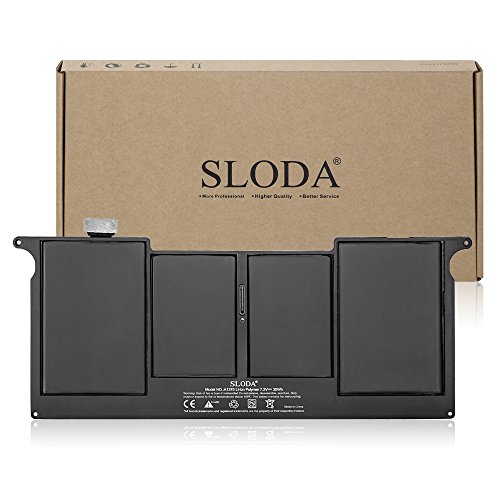 SLODA Laptop Ersatz Akku Notebook Batterie für Apple Unibody MacBook Air 11″ A1375 A1370 (2010 Version) Montage MC505 MC506 MC505LL / A MC506LL / A MC507LL / A – [Li-Polymer 7.3V 5000mAh] - 5
