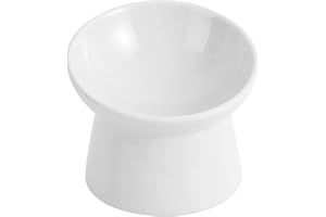 HCHLQLZ Katzennapf Keramik Erhöht Futternapf Katze - Anti Erbrechen Fressnapf Katze mit 15° Neigung Design - 15,5 cm Extra Breite Futternäpfe für Katzen Stressfreie - Katzennäpfe Schützen den Nacken- 280 ml