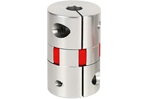 BORDSTRACT Coupleur D'arbre Flexible 5mm à 8mm, Diamètre 20mm Longueur 25mm Connecteur Moteur Aluminium Accouplement D'araignée Flexible Pour Imprimante 3D Servo Moteur Machine CNC