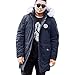 Produktbild JYJM Herren Jacke Winter mit Fell Herren Steppjacke Übergangsjacke Jacke mit Stehkragen Mittlerer Länge Reißverschluss Kapuze Winterjacke Tasche verdickt Baumwollmantel Plus Größe Mantel Outwear