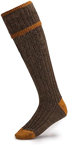 House of Cheviot Kyle - Marl Shooting Sock - Hunting Fieldwear Breeks Plus Four Highland Socks Boot Liner (10.5-12.5 UK, Highfell/Wildbroom)