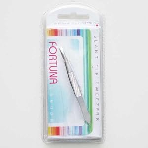 Fortuna Premium Tweezers, Slant Tip - Image 2