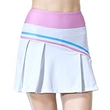 ♥ Tejidos de material: 80% poliéster / 20% spandex para faldas de tenis, suave, liviano, elástico y no transparente, excelente ajuste, cómodo y muy conveniente