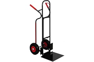 ‎PROREGAL PROREGAL Sackkarre Ragnar mit XXL klappbarer Schaufel | HxBxT 117x60x60cm | Tragkraft 250kg | Pannensichere Räder | Stahlrahmen | Schwarz | Transportkarre Staplerkarre klappbar