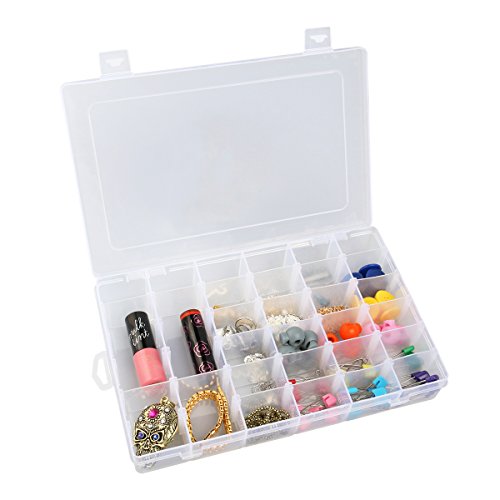 OULII 36 Fächern Kunststoff Aufbewahrungsbox Transparent Schmuckschatullen - 4