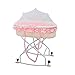Produktbild QFFL tilan Babykorb Auto Entladung Klapp Faltbare Tragbare Schlafkorb Baby Warenkorb Neugeborenen Wiege Babybett 3 Farben Optional Größe Optional (Farbe : Pink, größe : With bracket)
