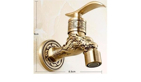 Generic Antique Bronze Dragon Carved Water Tap Animal Shape
