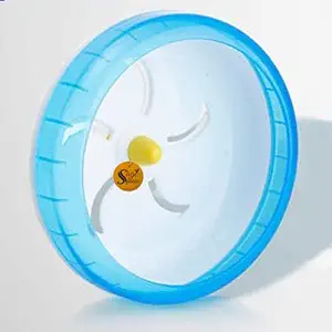 Sage Square 17.5 cm Jumbo Running Cum Jogging Cum Exercise Wheel for Hamster / Dwarf / Gerbil / Mice / Mouse (Blue) with Cage Attachment Knob