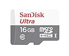 Carte Mémoire MicroSDHC SanDisk Ultra 16 Go jusqu'à 48 Mo/s, Classe 10
