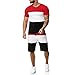 Produktbild Nyuiuo Herren Sport Set Sommer Freizeit Sport 2 Stück Outfit Herren 2 Stück Outfit Sport Set Kurzarm Sommer Casual Shorts Thin Sets
