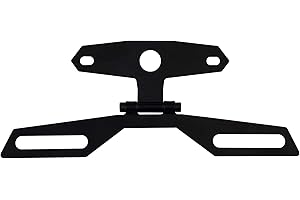 Flylin Motorcycle License Plate Bracket, Motorbike Number Plate Holder Mount, Adjustable Flip Up License Plate Foldable Bracket for Motorcycle ATV