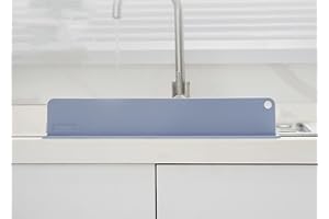 XKONG Protector de salpicaduras de silicona para fregadero, protector contra salpicaduras de fregadero, protector de salpicaduras de agua reutilizable, tabla deflectora para lavar platos para cocina