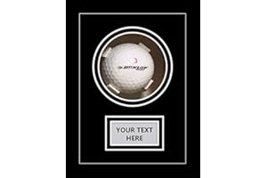 Kwik Picture Framing Ltd Golf Ball Display Case for Signed Golf Ball Black Mount - Black Frame