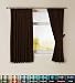 H.Versailtex Solid Thermal Insulated Blackout Pencil Pleat Anti - Mite Curtains for Bedroom with Two Free Tiebacks - Dark Brown, Energy Saving & Noise Reducting, 66" Width x 54" Drop, Set of 2 pieces