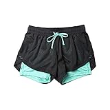short hair women's haircuts 2019 ClosureType:Drawstring FJLOKE& Women Shorts Gym Shorts High Waist Summer Women\'s Sports Running Polyester Shorts Women Quick-Dry Short Pants Outdoor c0427 Green M