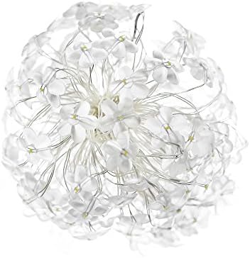 Solarbuy24 Copper Starry Solar String Garden Lights White 200 Leds Outdoor Garden Holiday Wedding Party (120 Leds Flowers)