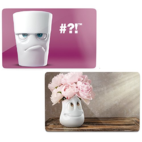 TV Tassen 2er SET Schnittenbrettchen MORGENMUFFEL + DANKE, Fiftyeight Products