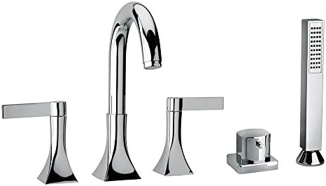 Jewel Faucets Two Blade Handle Roman Tub Faucet and Hand Shower (Oil Rubbed Bronze)