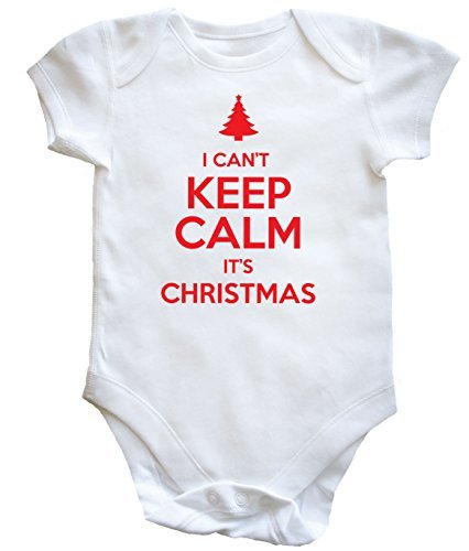 HippoWarehouse I Can't Keep Calm It's Christmas baby vest boys girls