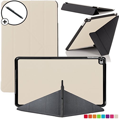 Forefront Cases® Neue Origami Hülle Tasche Case Cover für Apple iPad Mini 4 / 4th Generation (September 2015) - Rundum-Geräteschutz und intelligente Auto-Sleep-Wake-Funktion - inkl. Eingabestift