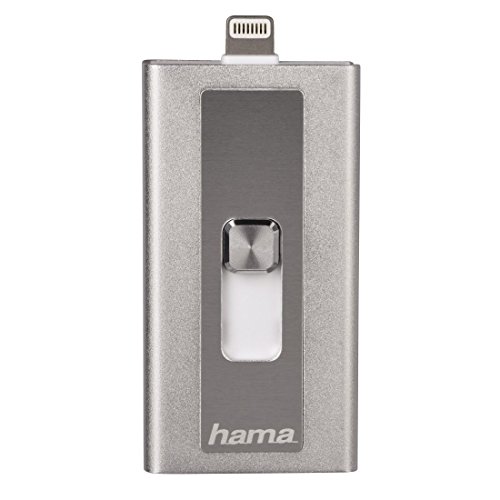 Hama microSD Kartenleser mit USB- und Lightning-Anschluss MoveData, Apple MFI zertifiziert, für iPhone, iPad, iPod, Notebook und PC, silber - 3