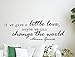 Produktbild Dozili Ariana Grande Wandaufkleber, Zitat If We Give a Little Love, Maybe We Can Change The World, 106,7 x 38,1 cm
