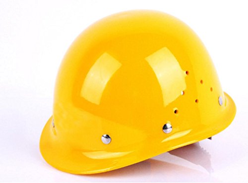 Preisvergleich Produktbild Stahl - Nagelglas Stahlhelm Anti - Zerschlagung Hochleistungs - Ingenieurbau Baustellenschutzhelm,Yellow