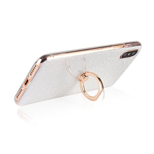 COVO   TPU Shining Anillo Funda Carcasa Case Cover Caso para iPhone 8 Blanco 