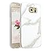 Produktbild Handyhülle Galaxy S6 Marmor, Asnlove Silkon Galaxy S6 G920 Marble Hülle Silicone TPU mit IMD Schale Case Cover Tasche Schutzhülle für Samsung Galaxy S6 G920F, Weiß