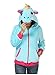 Produktbild Unisex Pyjama Tier Cosplay Sweatshirt Halloween Kostüm Hoodies Einhorn Seitentaschen Reißverschluss Mit Kapuze (M, Blau)