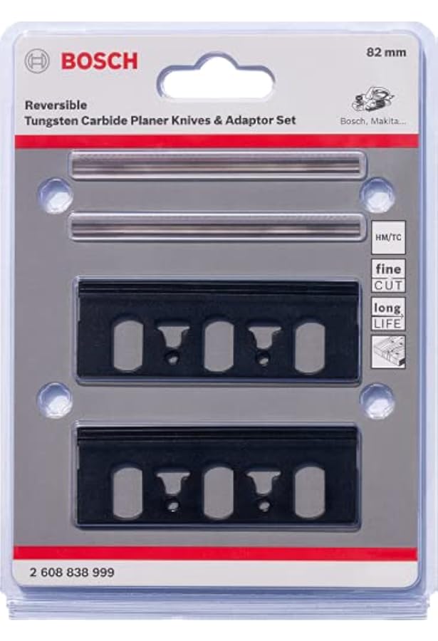 STARIBS 3-1/4 Inch TCT Planer Blades – 82x29x3mm, Fits Makita 1900B, DeWalt D26676, Bosch, Ryobi Handheld Planers (2-Pack)
