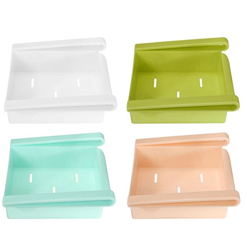 Bluelover Plastic Küche Kühlschrank Kühlschrank Gefrierschrank Storage Rack Shelf Halter Küchenorganisation Grün - 7