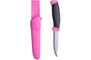 Morakniv Outdoor Messer mit Scheide - Mora Companion S Cerise - Jagdmesser Feststehende Klinge aus Edelstahl - 2,5 mm - Hergestellt in Schweden - Survival Messer für Camping & Jagd