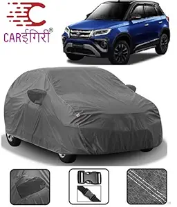 Carigiri Grey Car Body Cover for Toyota Urban Cruiser(Triple Stitched,Mirror Pocket,UV Resistant,Dustproof)(Models-2020, 2021)