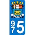 Aufkleber Für Nummernschild Moto 975 – Saint Pierre Et Miquelon DROM, 60 X 30 Mm