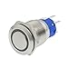 Produktbild sourcingmap Rot LED Licht 24V 19mm SPDT Edelstahl rund Momentan Druckknopf Schalter de