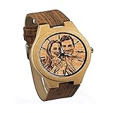 Personalisierte Foto Armbanduhr Holz Armbanduhr Gravur - Brauch für Frauen/Männer / Freund/Paar