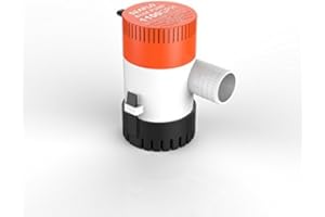 LIGHTEU®, DC 12V 1100GPH Pompe de cale non automatique Pompe à eau submersible pour bateaux marins yacht caravane jardin extérieur SFBP1-G1100-01